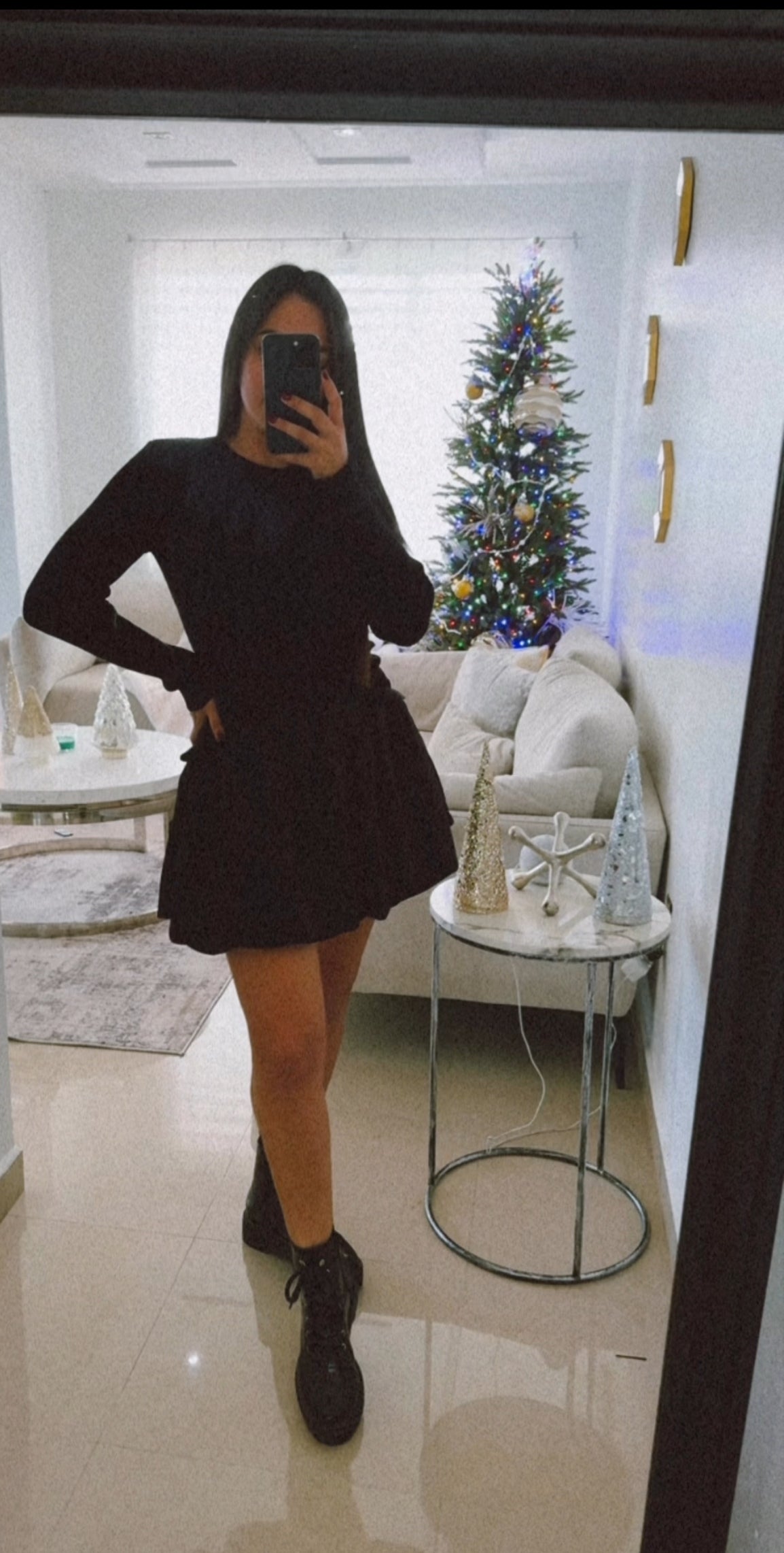 Black Sweater mini Dress