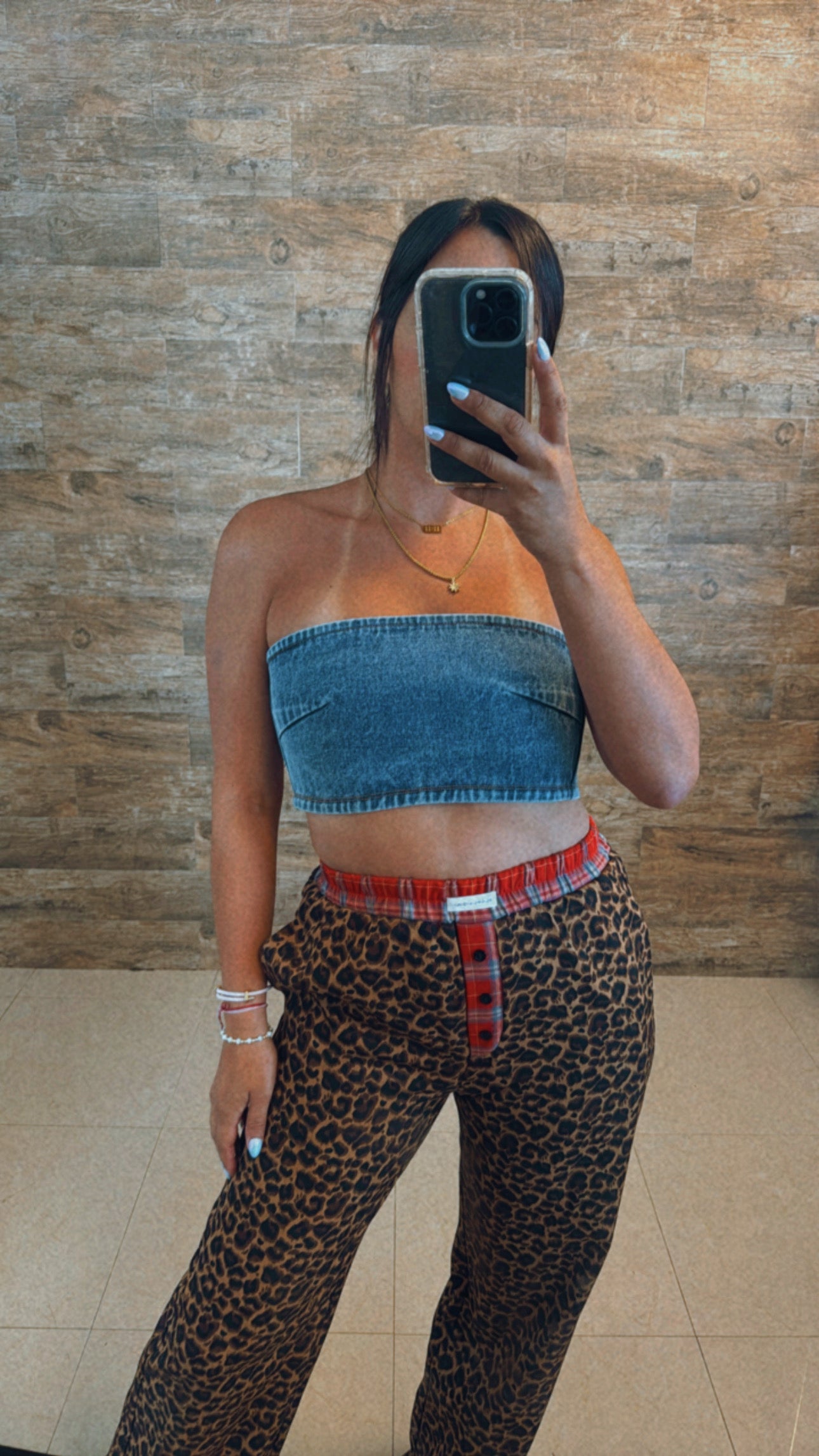 Contrast Leopard Pant