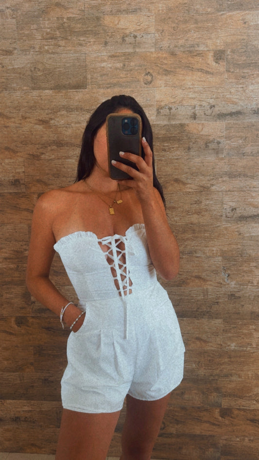 White Tube Romper