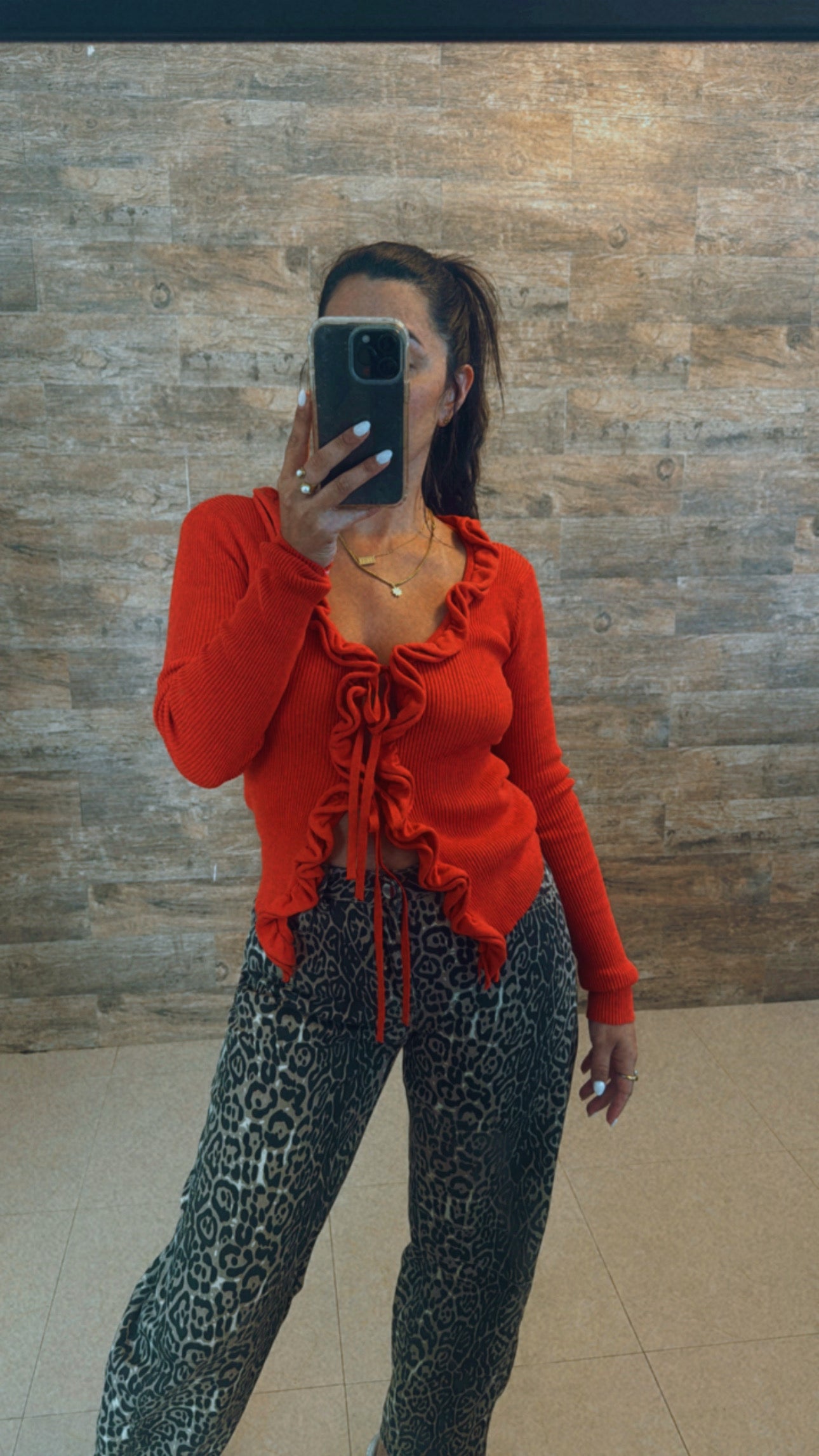 Tie Front Ribbed Sweater