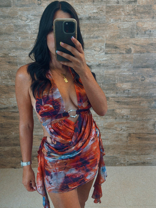 Tie Mesh Dress