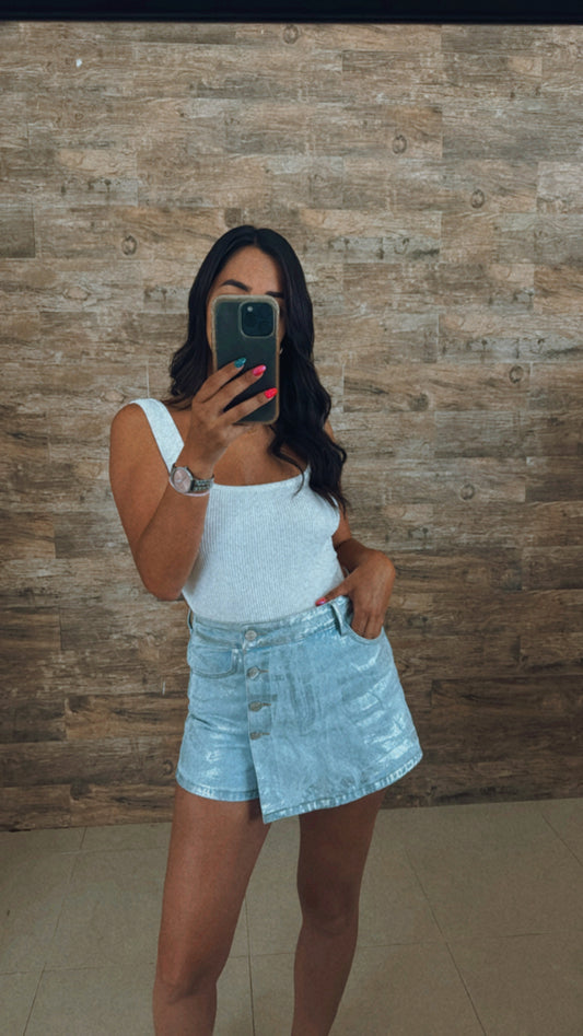 Metallic Detail Skort