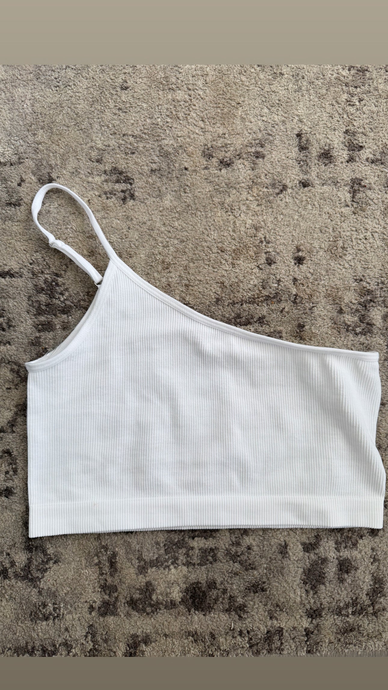 WHITE ONE SHOULDER TOP