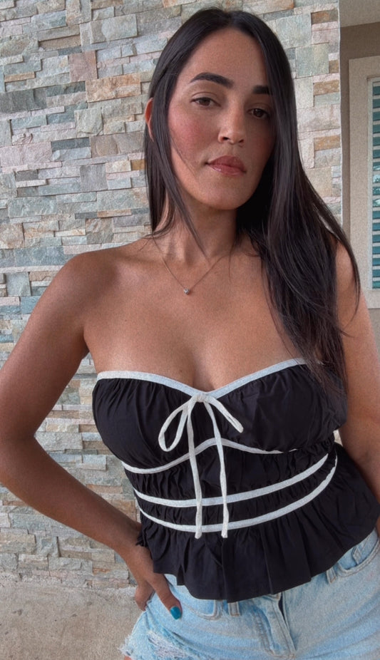TUBE TOP CONTRAST BINDING