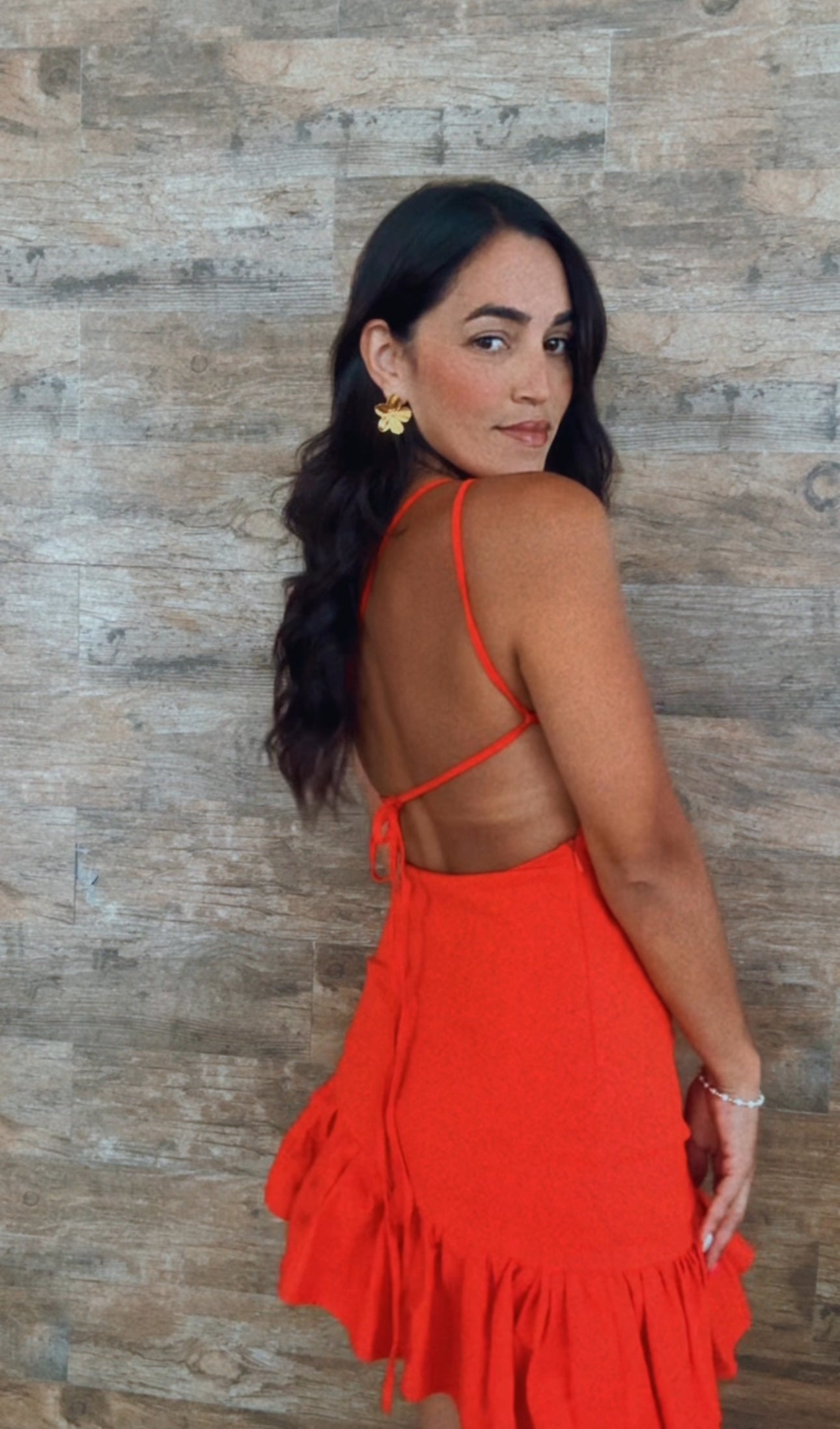 Open Back Mini Dress